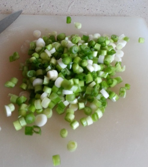 Chopped Green Onions - Layer 4 of my 7-Layer Mexican Bean Dip