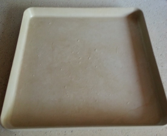 Tray used for 7-Layer Mexican Bean Dip