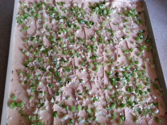 Green Onion Layer - Layer 4 of my 7-Layer Mexican Bean Dip