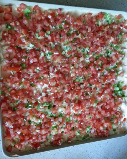 Tomato Layer - Layer 5 of my 7-Layer Mexican Bean Dip