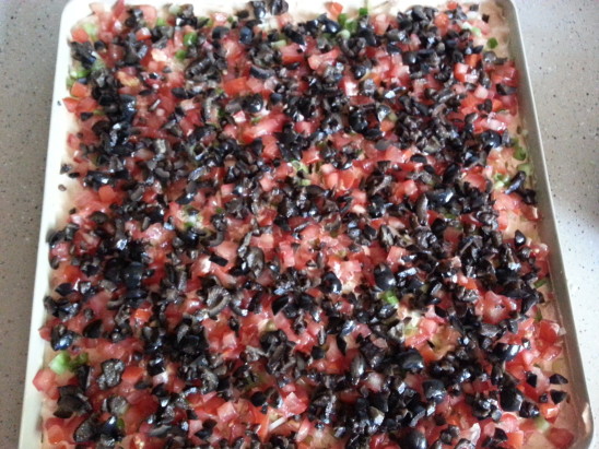 Black OlivesLayer - Layer 6 of my 7-Layer Mexican Bean Dip
