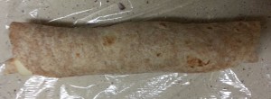Rolled up low carb tortilla wrap