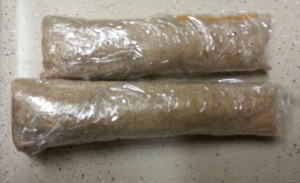 Low carb tortilla wrap in plastic wrap