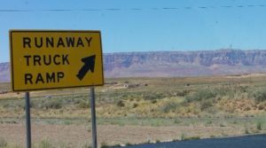 Runaway Truck Ramps are NOT good places to park in front of!