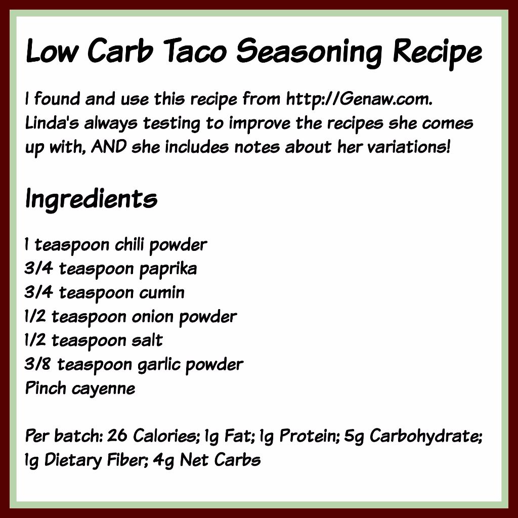 Low Carb Taco Seasoning Recipe
